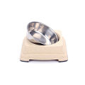 237g Katze / Hunde Feeder, Runde Bambus Pet Bowls